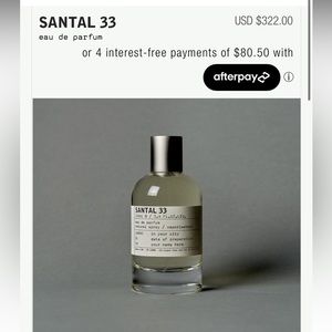 Le Labo Santal 33 3.4 oz Bottle Perfume